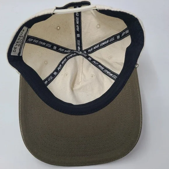 Devereux Golf Hat Snapback Beige Green Augusta Arborist Golf Society Logo Men - Picture 11 of 14